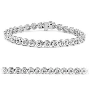 10 Carat TW Classic Diamond Tennis Bracelet in 14K White Gold